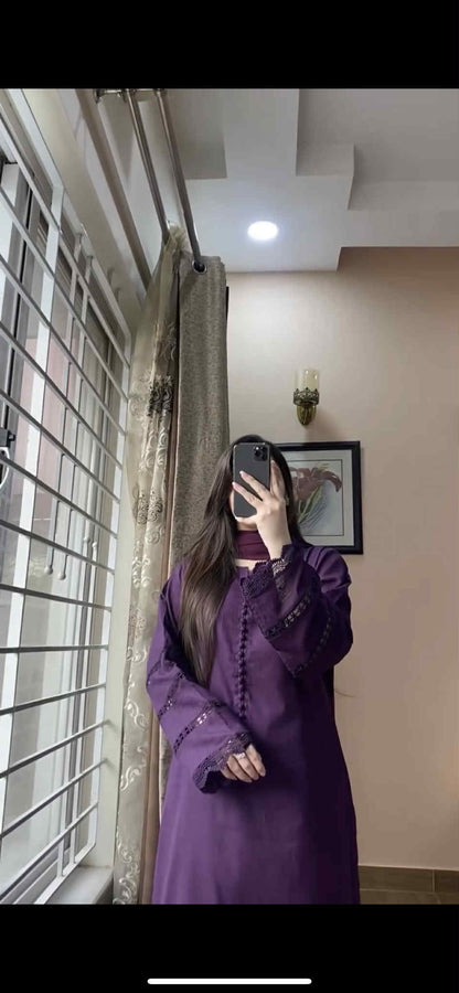 2 Stiched 3Pcs Dress