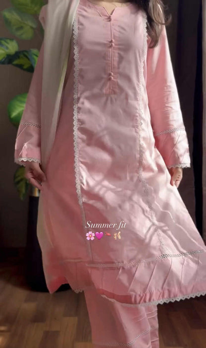 3PCS Pink Suit