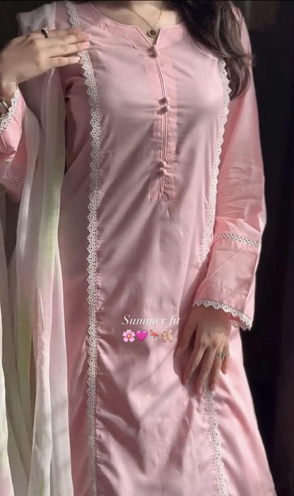 3PCS Pink Suit