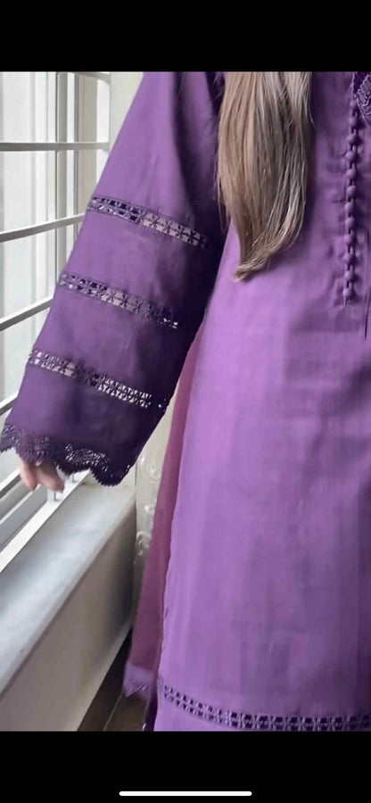 2 Stiched 3Pcs Dress